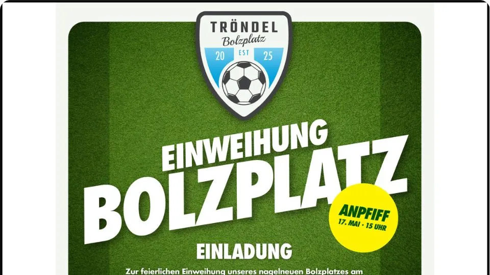 Bolzplatz Einweihung